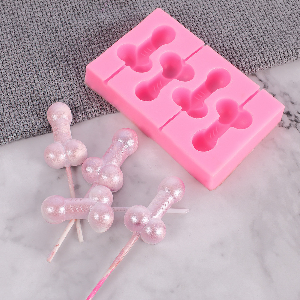 Silicone Penis Stick Mould Mold Cake Fondant Sugarcraft Craft Candle Lollipop  craft model