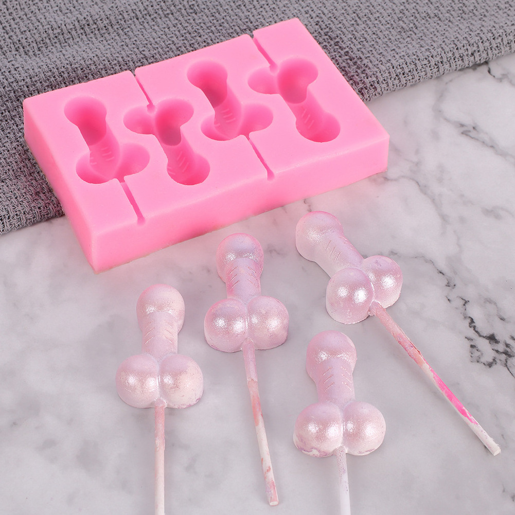 Silicone Penis Stick Mould Mold Cake Fondant Sugarcraft Craft Candle Lollipop  craft model