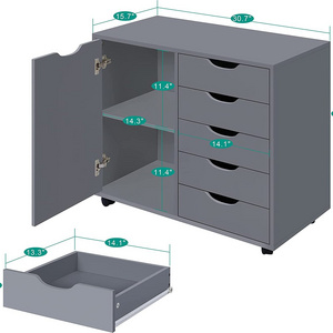 5drawer dresser,wooden locker on wheels,craft storage organization,Wardrobe makeup drawer unit, bedroom,office