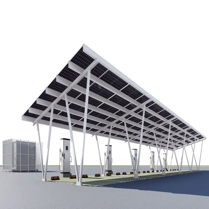 Wholesale manufacturer 10kw carport waterproof parking racking structure solar aluminum carport