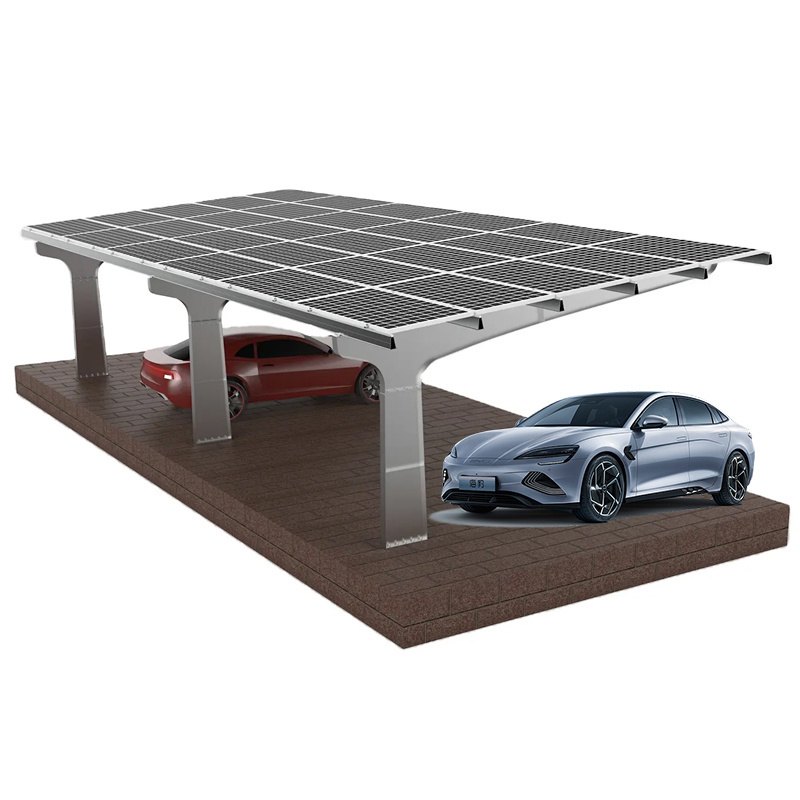 Wholesale manufacturer 10kw carport waterproof parking racking structure solar aluminum carport