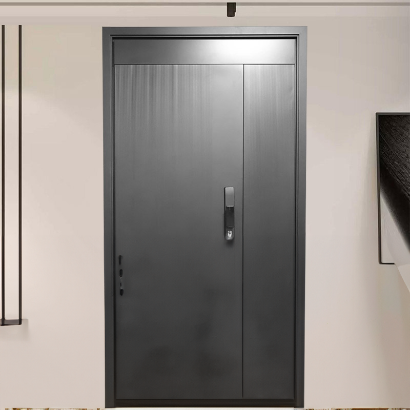 Metal Exterior Door Frame  Single Swing Steel Commercial Modern Fire Doors for Hotel