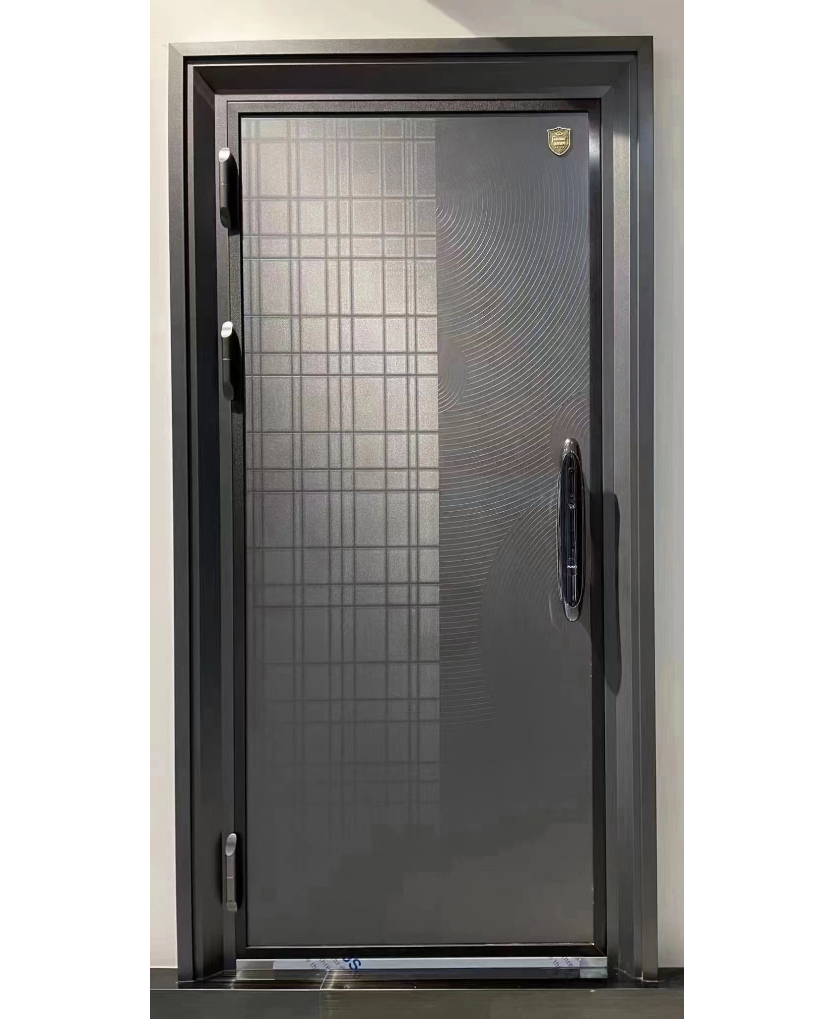 Latest Design Security Steel Security Door One and Half Door with Ventilated Net Window Design