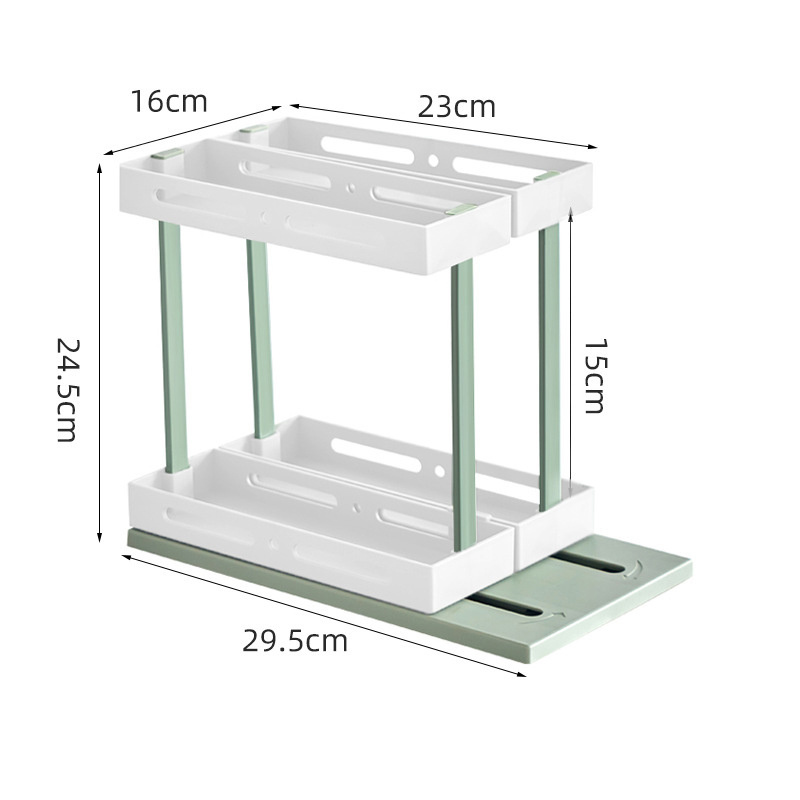 Multifunctional Rotating 2 Tier Spice Rack  Cabinet Caddy Cupboard Organizer Swivel Storage Shelf