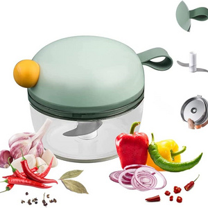 Durable BPA free food safe Manual Garlic Chopper Onion Grinder Mini Hand Pull String Vegetable Chopper