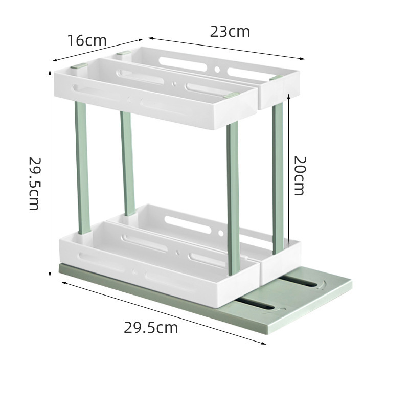 Multifunctional Rotating 2 Tier Spice Rack  Cabinet Caddy Cupboard Organizer Swivel Storage Shelf