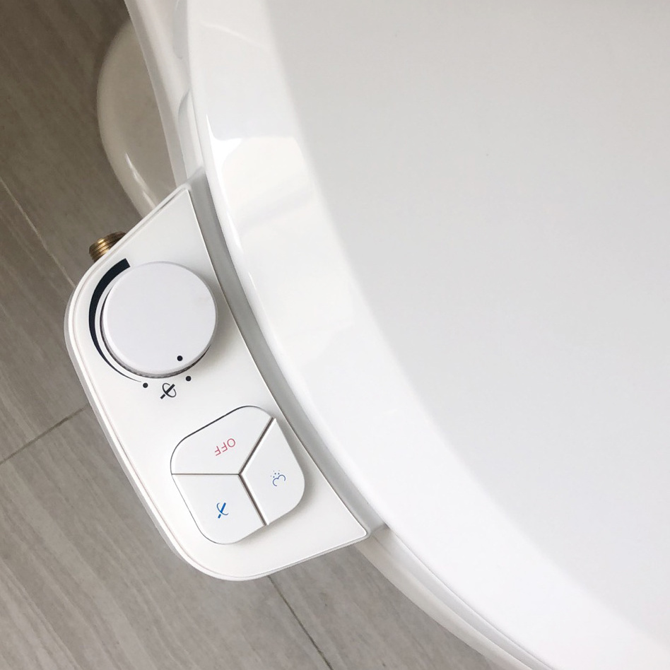 NETE 2021 hot sale the newest dual temp dual button control nozzle self cleaning PP toilet seat bidet