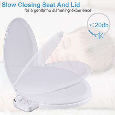 NETE 2021 hot sale the newest dual temp dual button control nozzle self cleaning PP toilet seat bidet