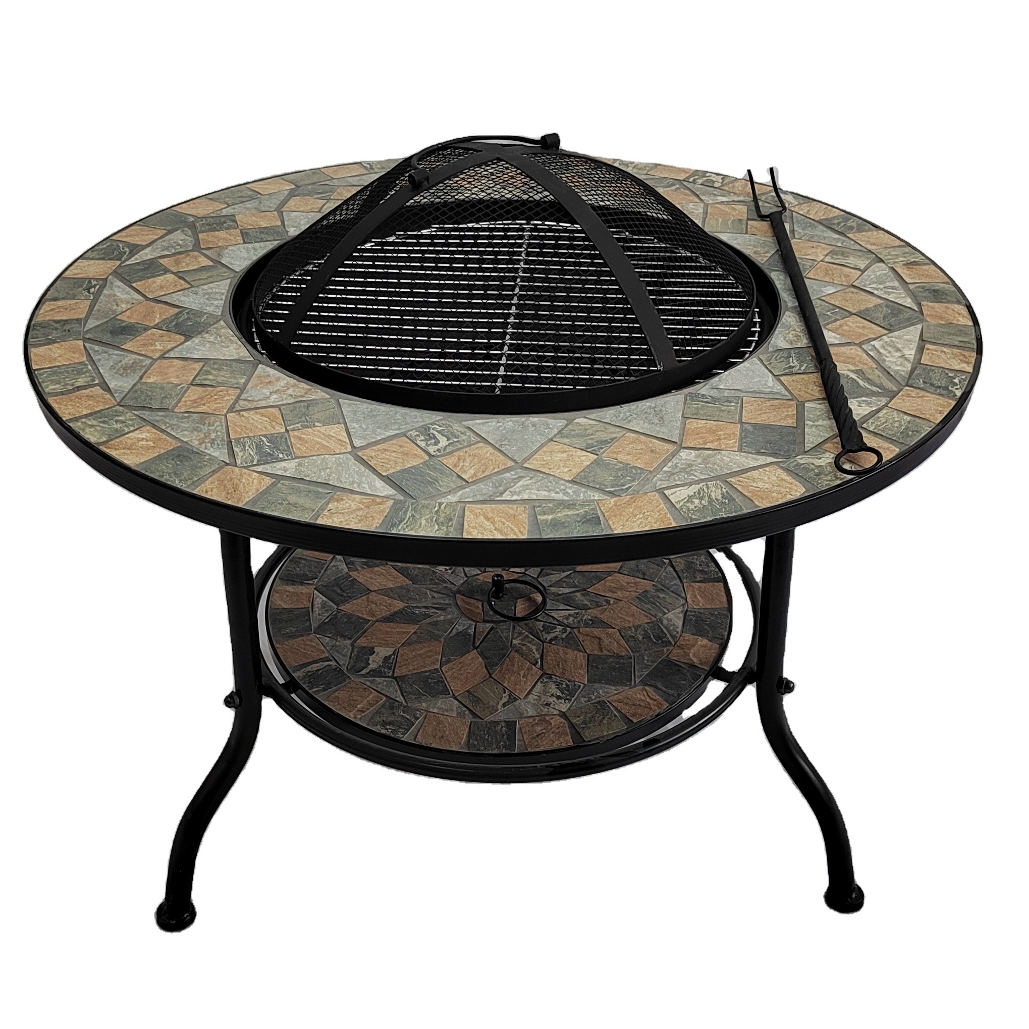 Fire Pit Metal Wood Burning Lightweight Portable Patio Outdoor Firepit Backyard Fireplace Included Tool