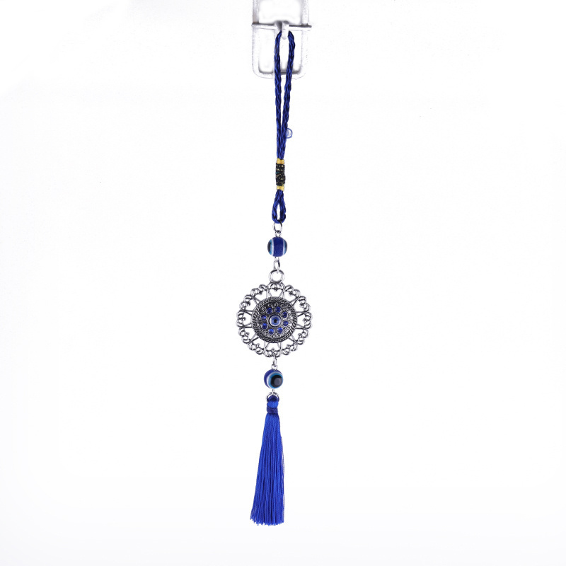 Blue Evil Eye Amulet Hand Protection Charm Key holder Good Luck Car wall hanging decoration