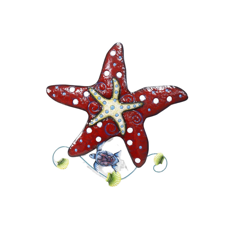 Newart beach iron metal art sea starfish charm star wall decor