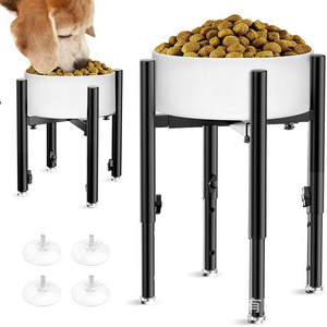 Hot Sale Iron Pet Feeding Holder 4 Angle Adjustable Height And Width Food Feeding Water Fit 8-12 Inch Bowl