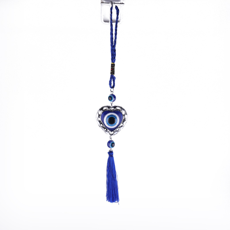 Blue Evil Eye Amulet Hand Protection Charm Key holder Good Luck Car wall hanging decoration