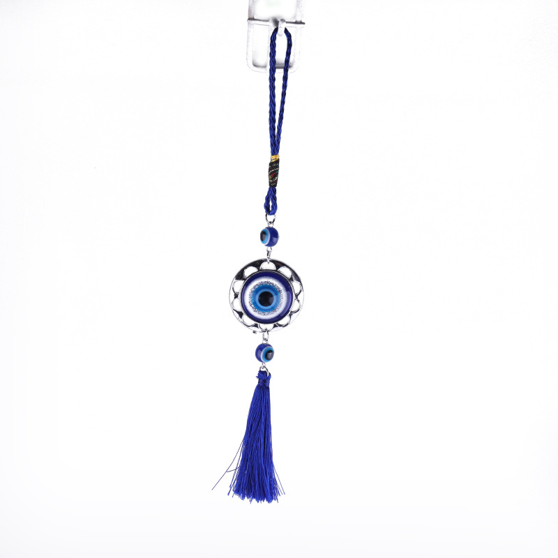 Blue Evil Eye Amulet Hand Protection Charm Key holder Good Luck Car wall hanging decoration