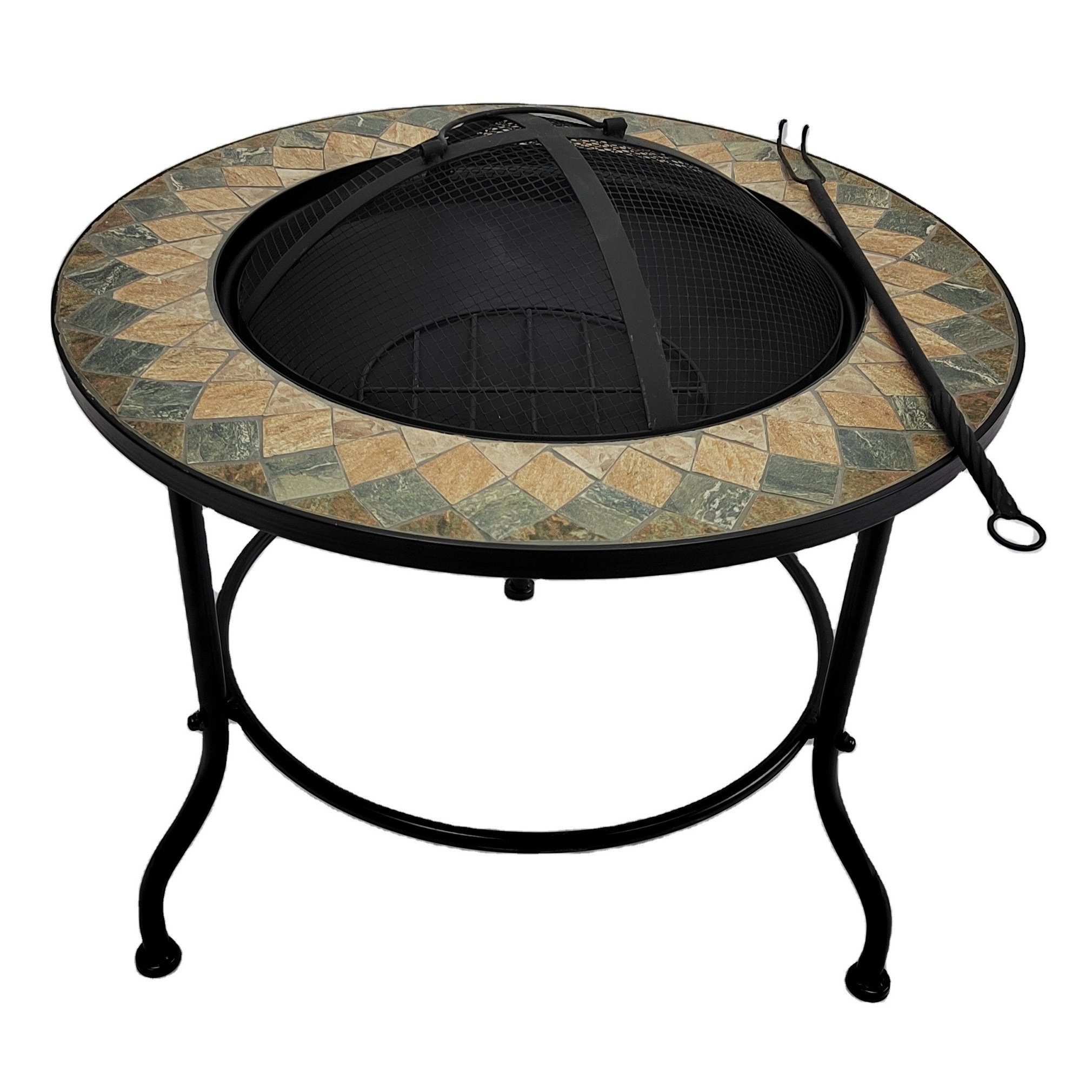 Fire Pit Metal Wood Burning Lightweight Portable Patio Outdoor Firepit Backyard Fireplace Included Tool