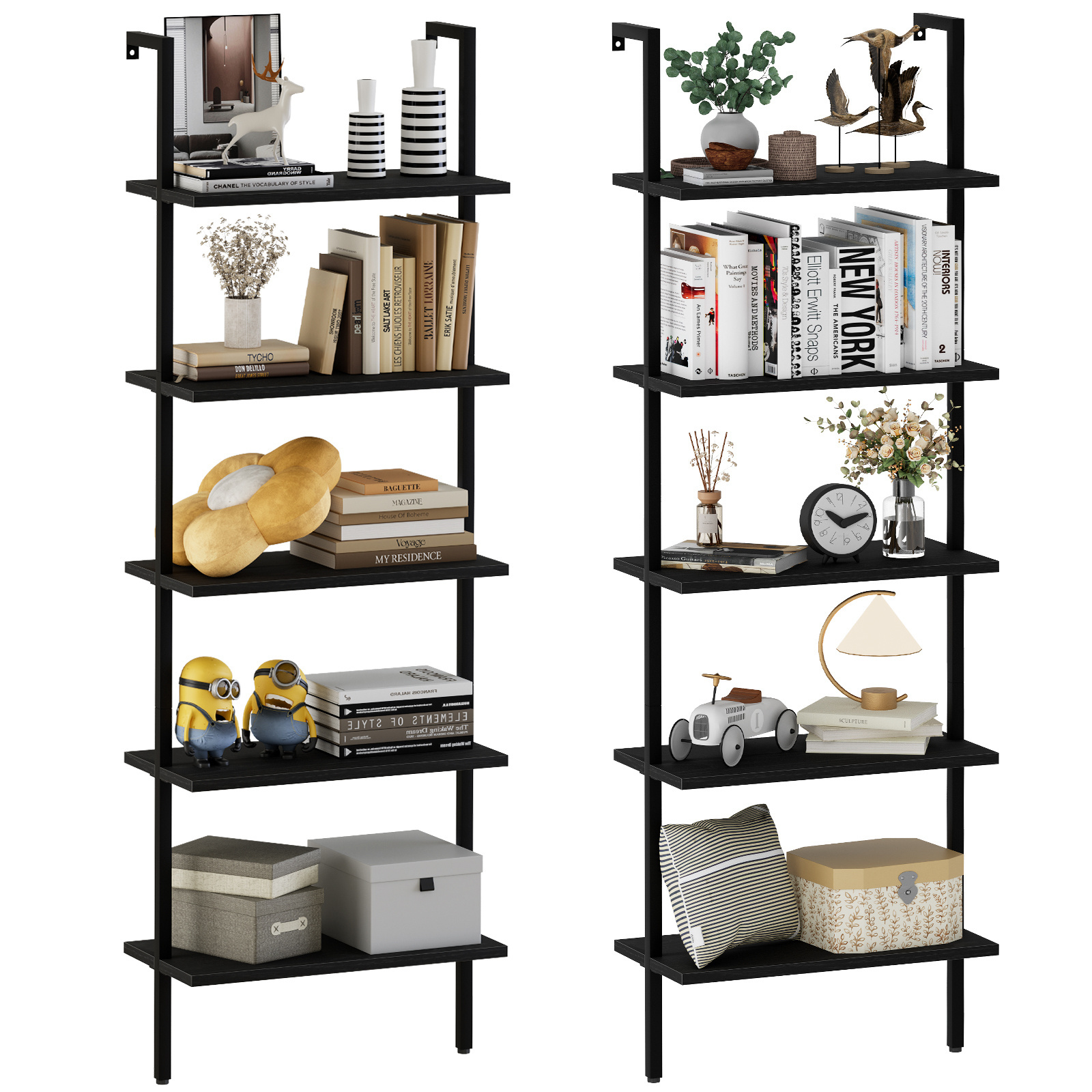 5 Tier Spacing Save Metal Storage Rack Wire Shelving Unit Storage Shelves Pantry Closet Kitchen Laundry Black Metal Wall Shelf