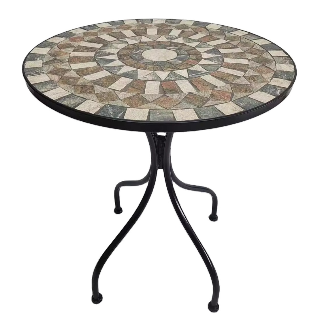 Mosaic Side Table Round End Table Indoor and Outdoor Yard Garden Bistro Table