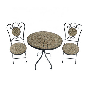 Mosaic Table Chairs Garden Treasures Classical Metal Outdoor Furniture Bistro Set for Garden Yard