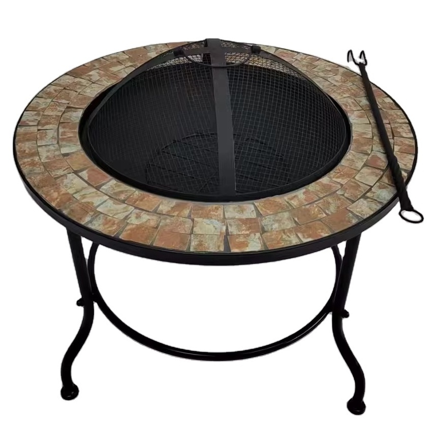 Fire Pit Metal Wood Burning Lightweight Portable Patio Outdoor Firepit Backyard Fireplace Included Tool