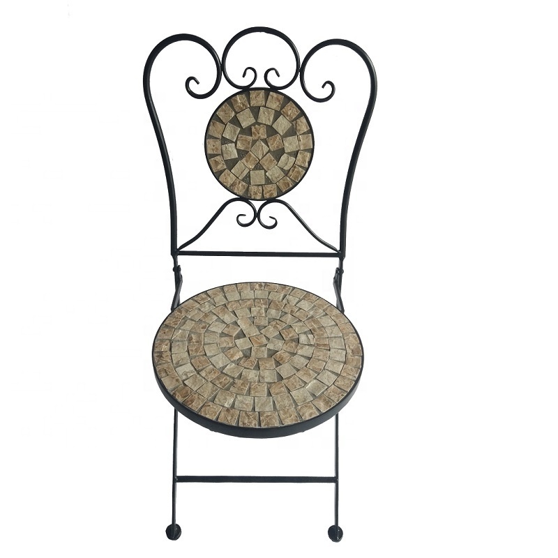 Mosaic Table Chairs Garden Treasures Classical Metal Outdoor Furniture Bistro Set for Garden Yard