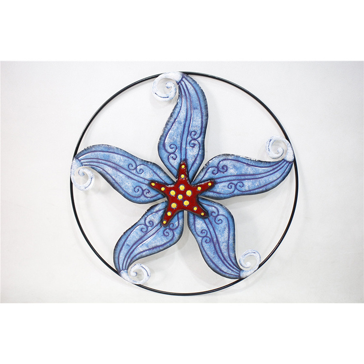 Newart beach iron metal art sea starfish charm star wall decor