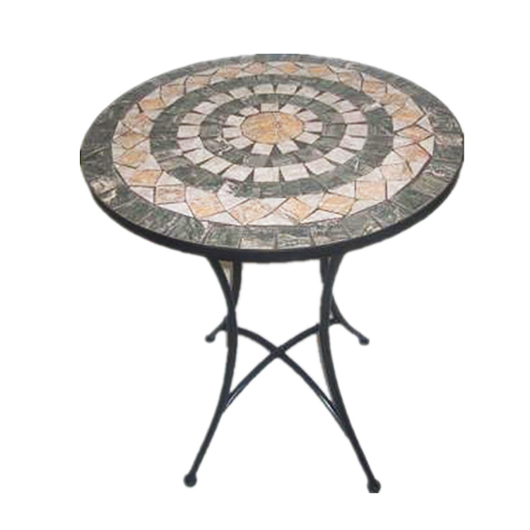 wrought iron metal folding ceramic mosaic outdoor garden round table sale