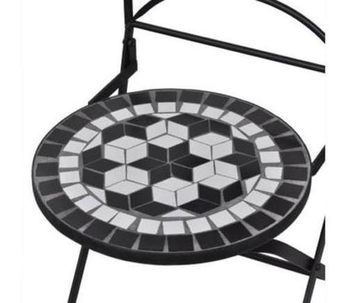 3PC LISBON & COSTA MOSAIC BISTRO SET OUTDOOR GARDEN FURNITURE PATIO TABLE CHAIRS