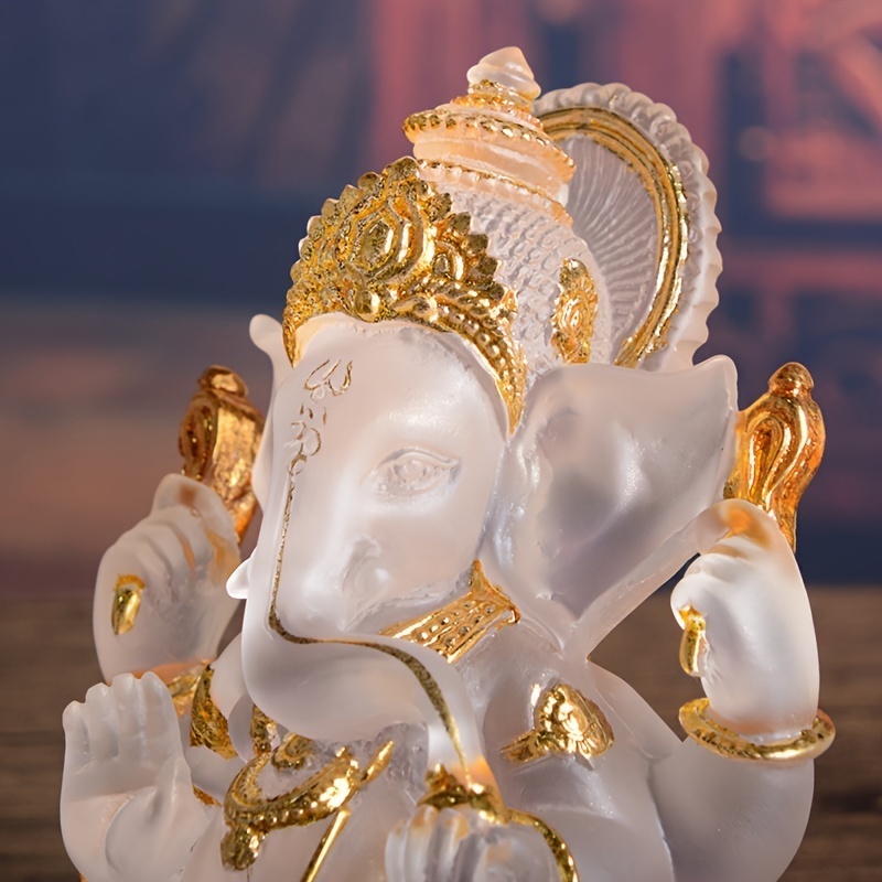 Popular Indian style Hindu God Transparent Hindu Buddha sculpture Home decoration Elephant head Thai Indian statue