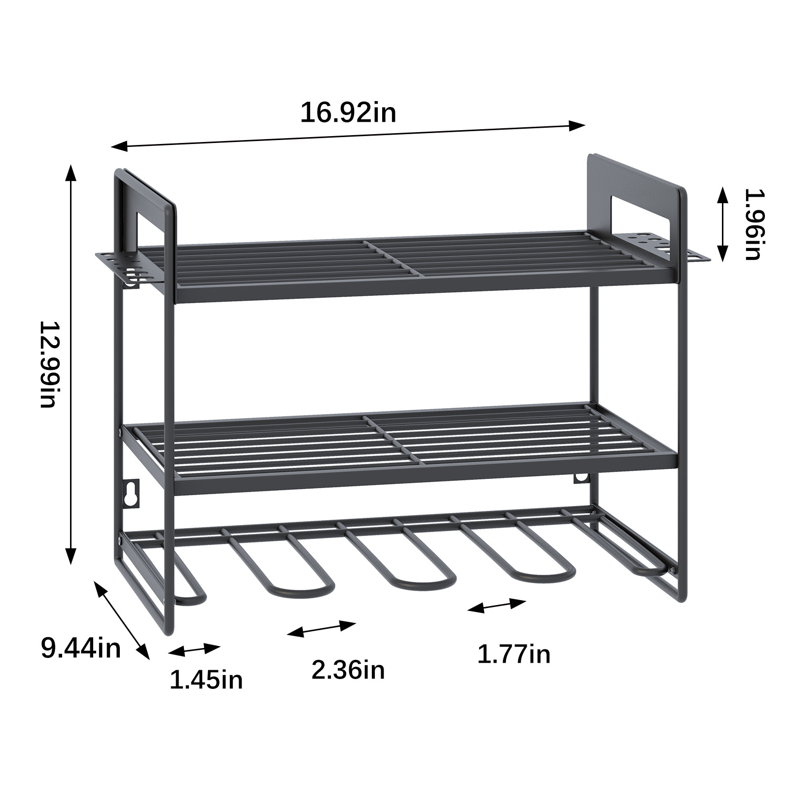 Heavy Duty Power Tool Organizer Wall Mount Cordless Drill Hanger Storage Rack Tools Holder Garage Organization Tool Rack