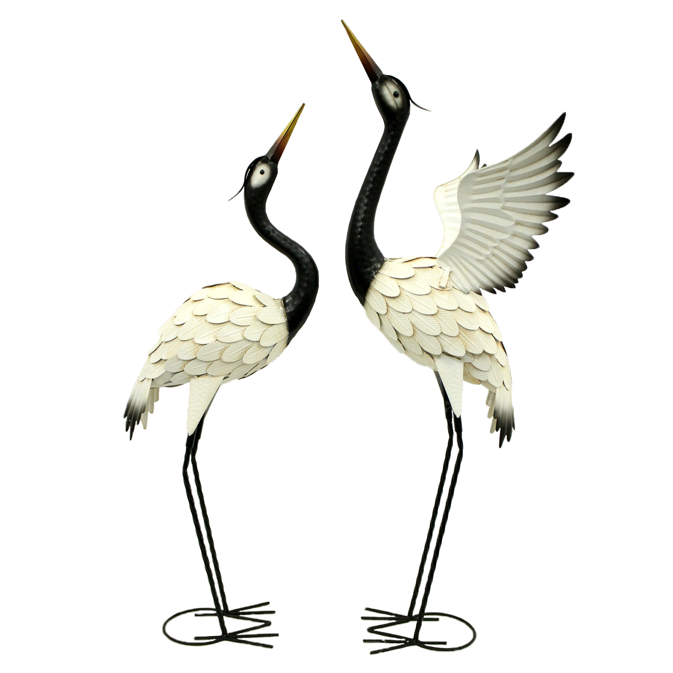 Newart 40.75 inch crane ornament large decoration sculpture garden decor animal statue for sale