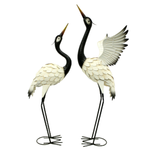 Newart 40.75 inch crane ornament large decoration sculpture garden decor animal statue for sale