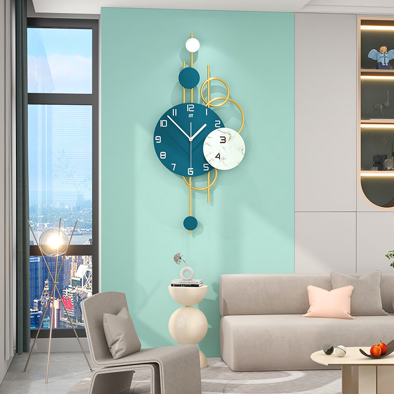 Light luxury decorative silent clock creative hanging watch wall arts wall clock for home living room