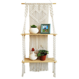 Tapestry Bohemian Handwoven Tapestry Wall Decoration Wall Decoration Shelf Shelf Flower Basket Stand Decoration