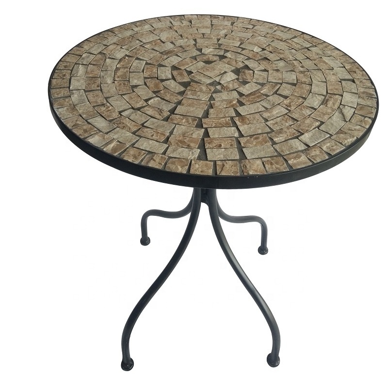 Mosaic Table Chairs Garden Treasures Classical Metal Outdoor Furniture Bistro Set for Garden Yard