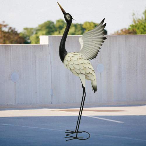 Newart 40.75 inch crane ornament large decoration sculpture garden decor animal statue for sale