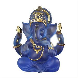 Popular Indian style Hindu God Transparent Hindu Buddha sculpture Home decoration Elephant head Thai Indian statue