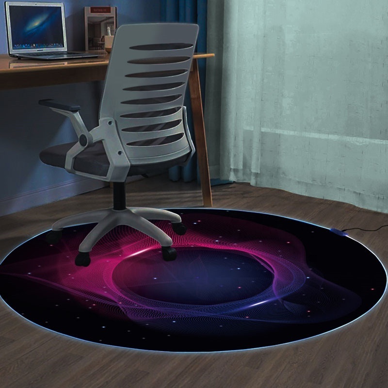 RGB luminous game floor mat Living room study E-sports room multiple light effects E-sports chair luminous chair floor mat