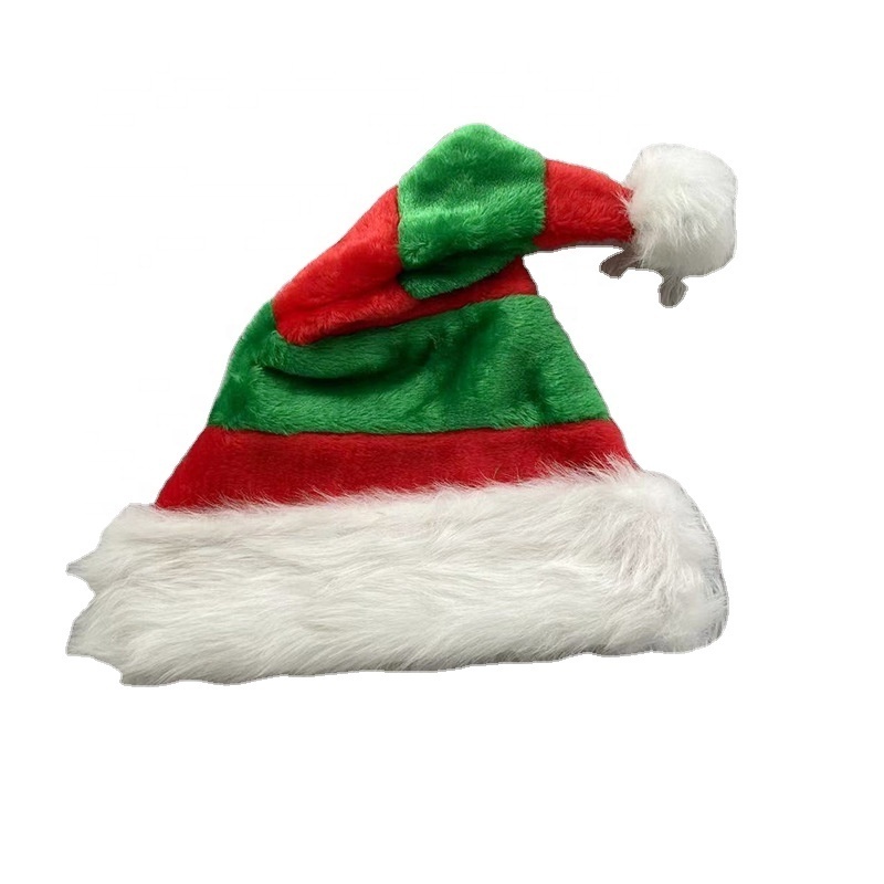 Christmas Elf Hat Decoration Gift High grade Double Layer Plush Christmas Hat