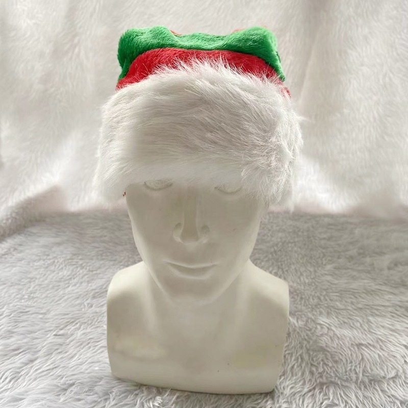 Christmas Elf Hat Decoration Gift High grade Double Layer Plush Christmas Hat