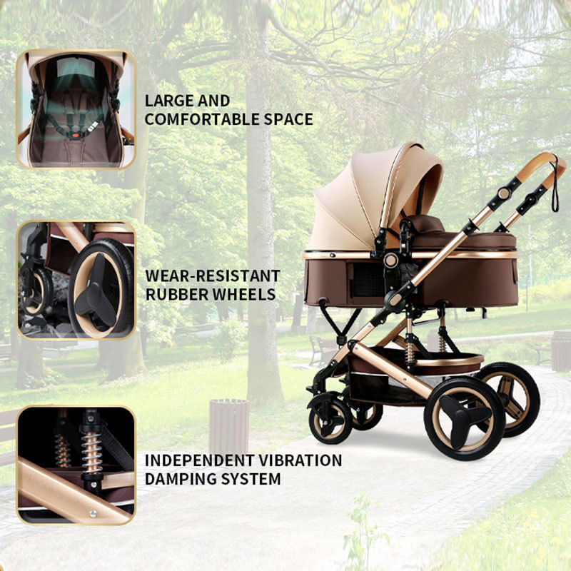 2023 Hot Sale 3 In 1 Stroller Baby, New Design Comfortable Baby Push Car Stroller, High Quality Foldable Baby Carriage/