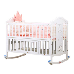 Prices Mosquito Net Wood Baby Sleeping Bed, Baby Room Furniture Swing Wood Baby Cot/