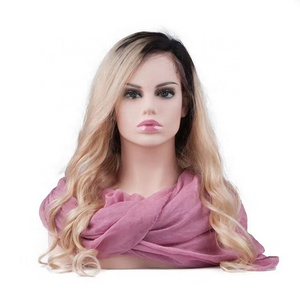 Display Pvc Women Upper Body Mannequins Female Realistic Hair Wig Stand Gold Mannequin Head With Shoulders