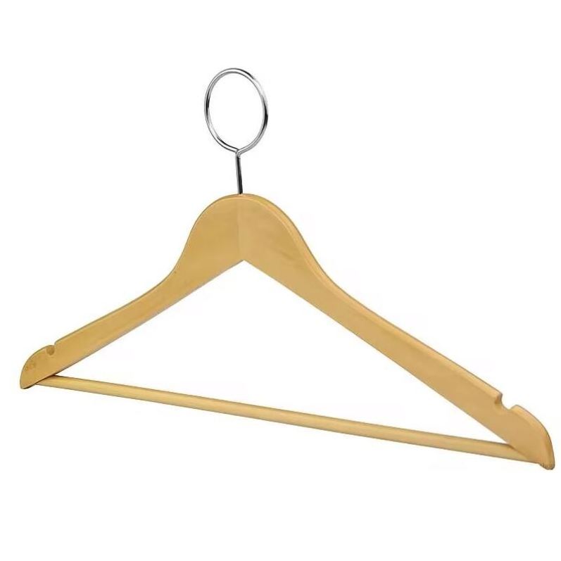 Anti Theft Wood Hanger Wooden Hanger For Hotel Clothing Store Accessories Premium Branded Customized Logo Garment Rack