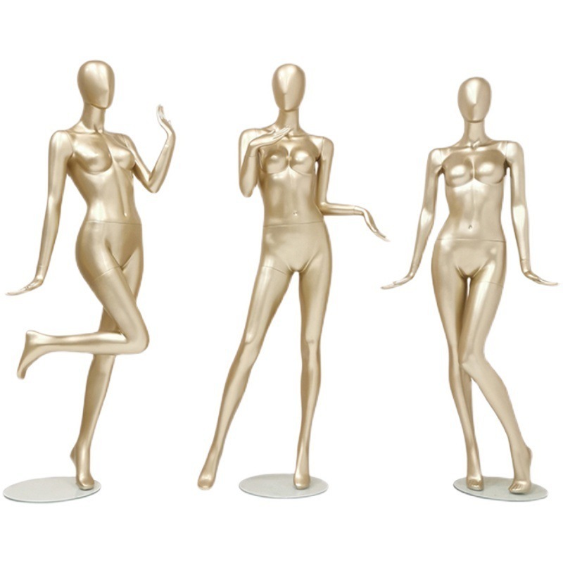 Gold Color Sexy Female Display Body Lingerie Mannequin