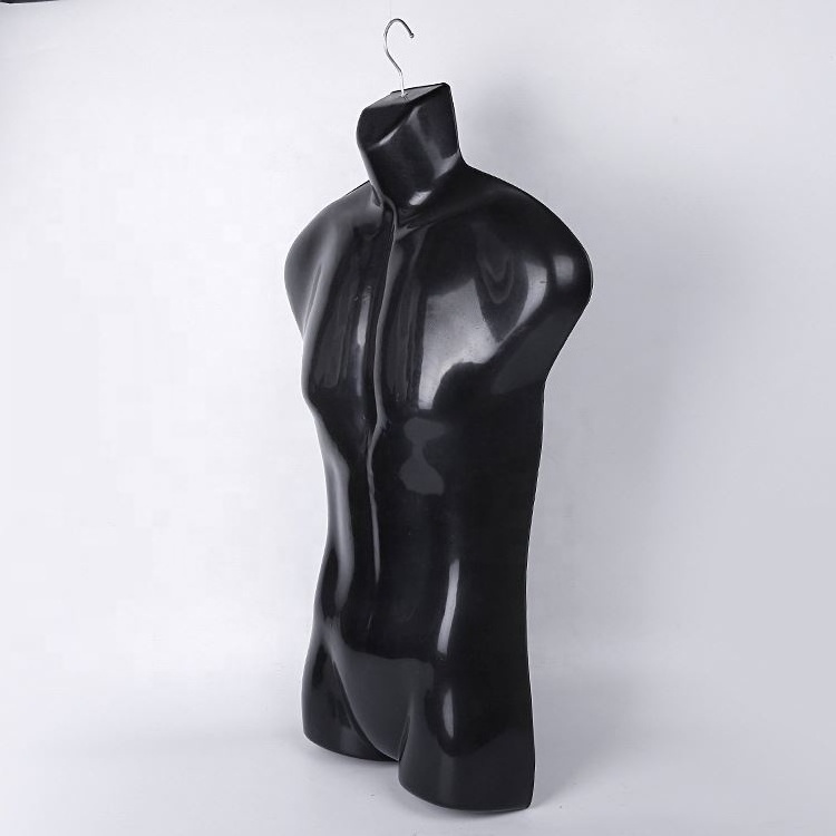 Wholesale Plastic Men's Swimwear Suitcase Half Male Mannequin Hanging Rack For Clothing Store Display