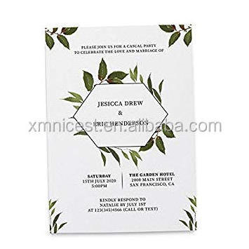 White Cardboard Wedding Invitation FREE Template Design Wedding Invitation Card