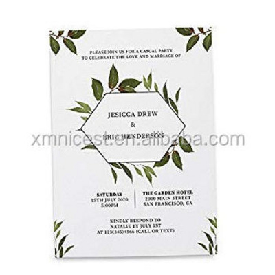 White Cardboard Wedding Invitation FREE Template Design Wedding Invitation Card