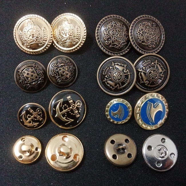 custom metal button coat button shank button with logo