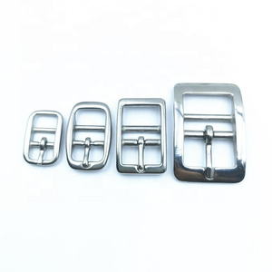 Adjustable Stainless Steel double Bar Belt Pin Buckle for Horse Bridle Halter Saddlery Harness Pet Dog Collar