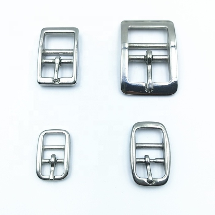 Adjustable Stainless Steel double Bar Belt Pin Buckle for Horse Bridle Halter Saddlery Harness Pet Dog Collar